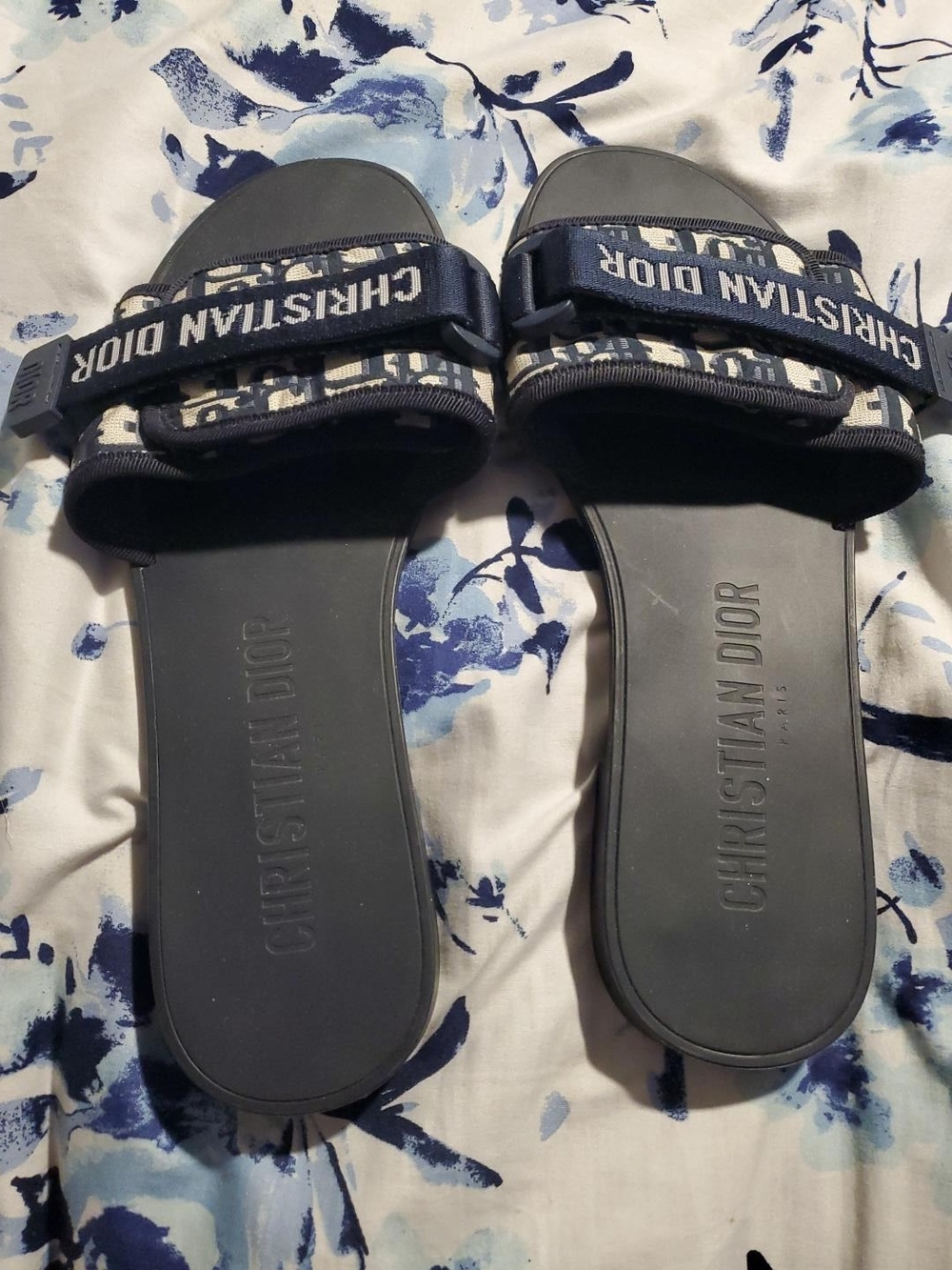 Christian Dior Dio(r)evolution Oblique Slides Navy EU 41